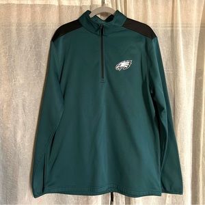 NFL GEAR Philadelphia Eagles Quarter Zip Track Jacket